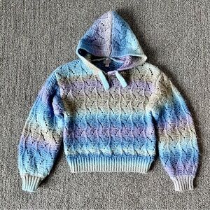 Frankie Girl’s Hooded Knit Sweater Size 7